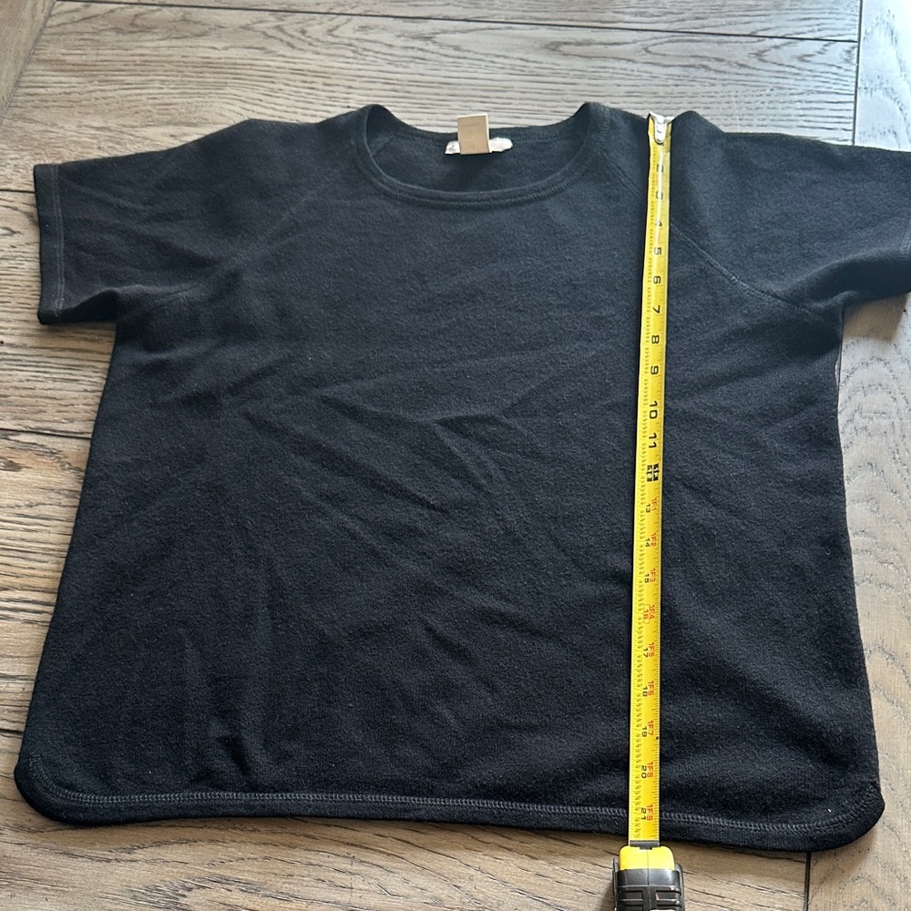 J. Jill Black 100% Cashmere Short Sleeve Knit Sweater Tee Women's Size Small - Picture 8 of 8